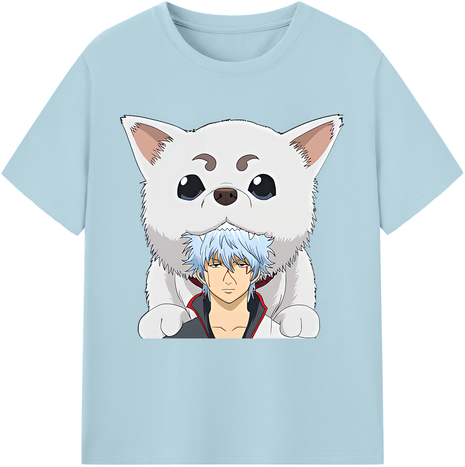 （画像用） ぎんたま 坂田銀時（さかたぎんとき） 神楽 志村新八（しむら しんぱち） GINTAMA Sakata Gintoki Kagura Shimura Shinpachi 綿100％半袖Tシャツ（フロントプリント）